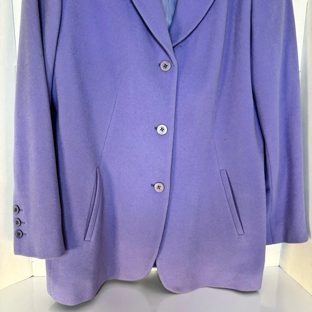 Harv’e benard- Lavender Single-Breasted Wool-Blend Blazer. Suze 16 - Picture 4 of 12